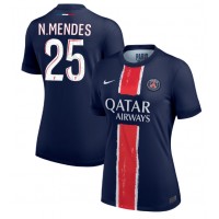 Billiga Paris Saint-Germain Nuno Mendes #25 Hemma fotbollskläder Dam 2024-25 Kortärmad